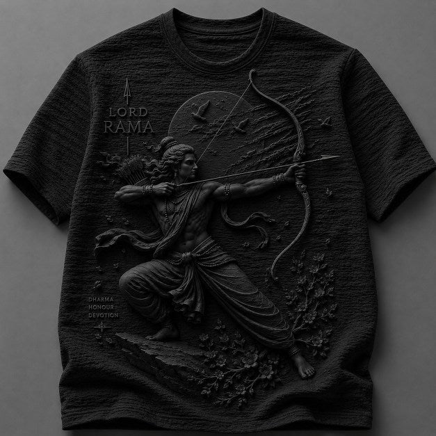 Lord Rama Warrior of Dharma 3D White T-Shirt