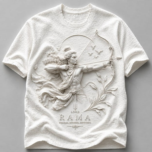 Lord Rama Divine Archer 3D White T-Shirt