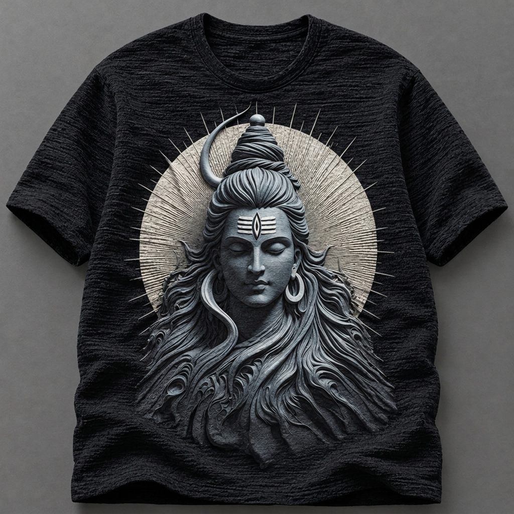 Lord Shiva Cosmic Energy White T-Shirt