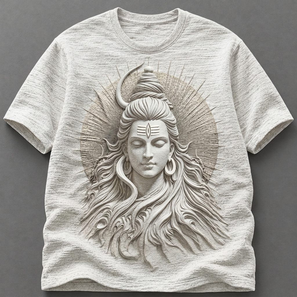Lord Shiva Cosmic Energy White T-Shirt